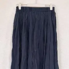 【美品】grove◆プリーツスカート◆裏地付き◆ネイビー◆M