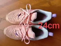 ヨネックス テニスシューズ 24cm ピンク/ブルー