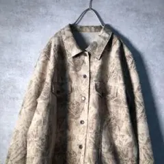 【ヴィンテージ】レトロ 総柄 デザイナーズ シャツ 古着 used BS8