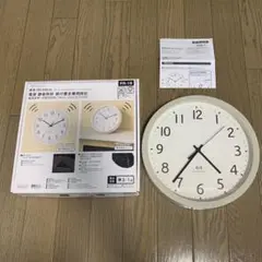 ニトリ 静音電波時計 掛け置き兼用 FR-19 直径26cm