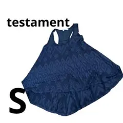 testament 黒 バックオープンタンクトップ【S】