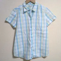 LACOSTE 半袖チェックシャツ 42