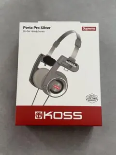 ◼️新品未使用◼️supreme◼️Koss Portapro Headphones Supreme Koss PortaPro Headphones Silver - FW23 - US