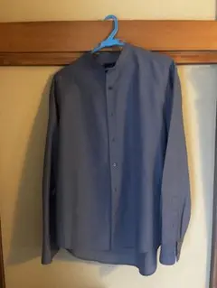 GREEN LABEL RELAXING グレー バンドカラーシャツ