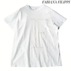 【ファビアナフィリッピ】オーガニックコットンTシャツ ロゴ 刺繍 22SS