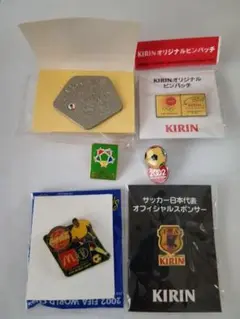 サッカー日本代表、2002年FIFA World Cup等 ピンバッジ　6種