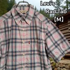 Levi's リーバイス Red Tab 半袖シャツ チェック 半袖シャツ 桜M