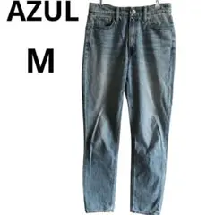 美品 AZUL アズール M スリム デニム ジーンズ ブルー used加工 M