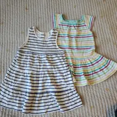 OLDNAVY H&M　ワンピース　セット　ボーダー　90　2枚　ノースリーブ
