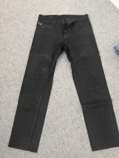 エンポリオアルマーニブラックダメージデニムパンツ