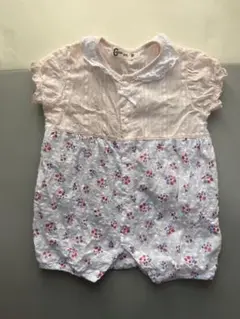 【croissance bebe】お花柄ロンパース80