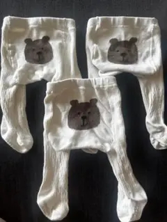 babygap クマ顔 ベビータイツ 3足セット