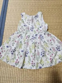 最終お値下げ　花柄ノースリーブワンピース 100cm