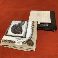 メンズBurberrys 馬具モチーフ ハンカチ２点