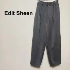 エディットシーン Edit Sheen スラックスストレートパンツ　グレー