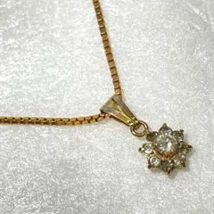 【K18GP】ネックレス 花 シンプル ゴールド ジルゴニア アクセサリー