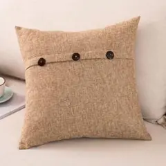 シンプル おしゃれ クッションカバー ボタンが可愛い 北欧