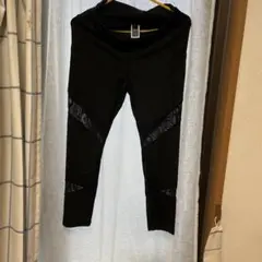 SHEIN ブラック メッシュパネル タイツ L