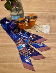 【HERMES】入手困難 2022SSエルメス★ツイリー大空の狂気 2本セット