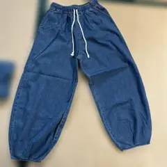 sm2 デニム裾タックバレルパンツ M 中古