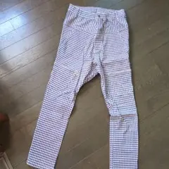 チェック柄サルエルパンツ