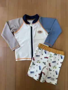 アプレレクール 車 男の子 水着 ラッシュガード 100