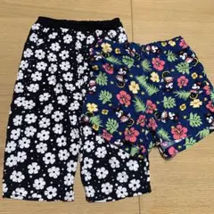 ルームウェア　ステテコ　ハーフパンツ　ショートパンツ 2枚セット130 140