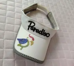 Paradiso ビーズ刺繍バイザー ホワイト　ブリジストン　サンバイザー