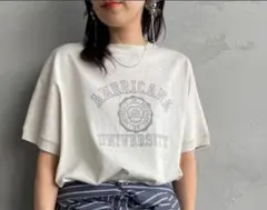 [Americana×JEANS FACTORY] ラウンドヘム Tシャツ