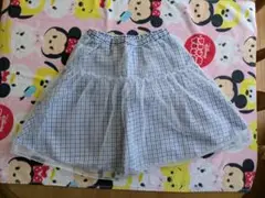 axes femme kids ブルー系　チェック柄　スカート　140cm 美品