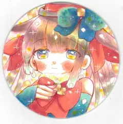 【展示会イラスト】オリジナル 手描きイラスト 真☆紅茶娘 【コースター】
