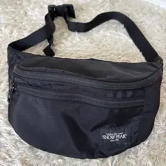 美品 スノーピーク ボディバッグ ウエストバッグ 黒 アウトドア