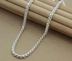Silver925 刻印有り！シルバーロールチェーンネックレス 50cm/5mm