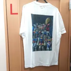 ガンダム 45周年 半袖Tシャツ Ｌサイズ ホワイト ( ガンダム集合柄 )
