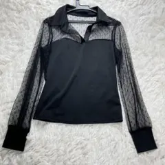 美品✨ドットシアーカットソー　Sサイズ　長袖