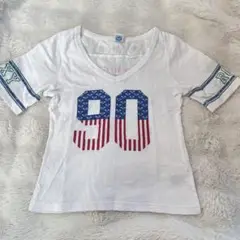 Roxy 半袖Tシャツ S ホワイト 90デザイン
