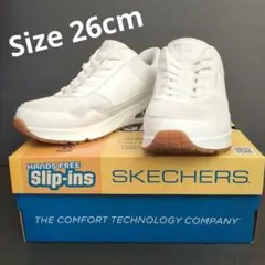 SKECHERS Slip-Ins ホワイトスニーカー 26cm
