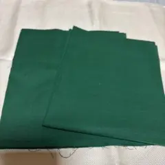 グリーン 無地 綿生地2枚 50×90 2枚
