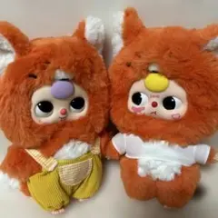 babythreeぬいぐるみ 100サイズ　きつね2体