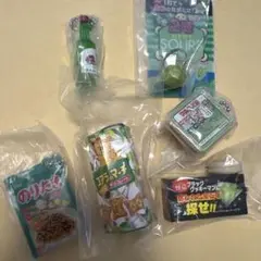 ガチャ ガチャ　食品　食玩　緑系　6点