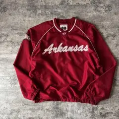 90s〜00s アーカンソー大学 ナイロンプルオーバー L ゆるダボ メンズ古着
