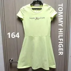 TOMMY HILFIGER 半袖ワンピース ライムグリーン　164（14）