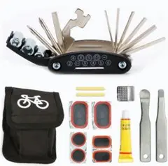自転車修理キット 工具セット パンク修理 16in1