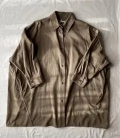 完売品 CLANE クラネ ロングシャツ khaki