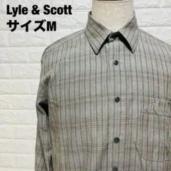 Lyle & Scott 長袖シャツ M グレー×レッド チェック柄 【618