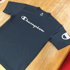 美品　Champion　ネイビー　速乾　Tシャツ　L