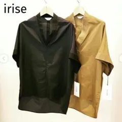 イリゼ irise タイプライターVネックブラウス﻿　ブラック 日本製 黒