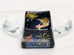 ■花火と金魚キーキャップ□ハンドメイドキーキャップ□■