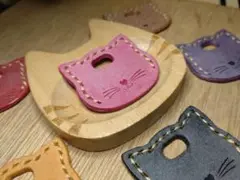猫型キーカバー大　コーラル