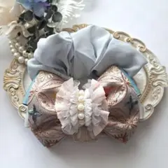 ⭐2776⭐❣️夏アクセ❣️オリジナル✴一点物インド刺繍シュシュ大人おしゃれ